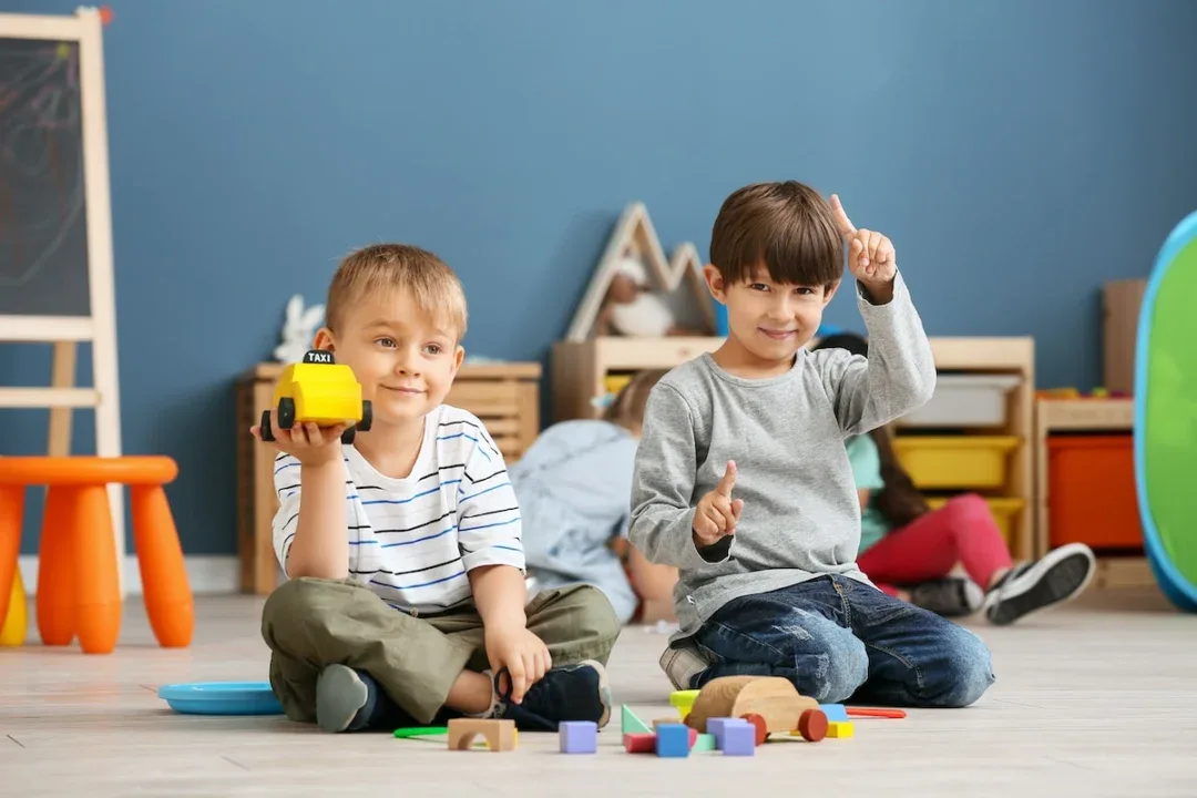 Cute,Little,Children,Playing,In,Kindergarten