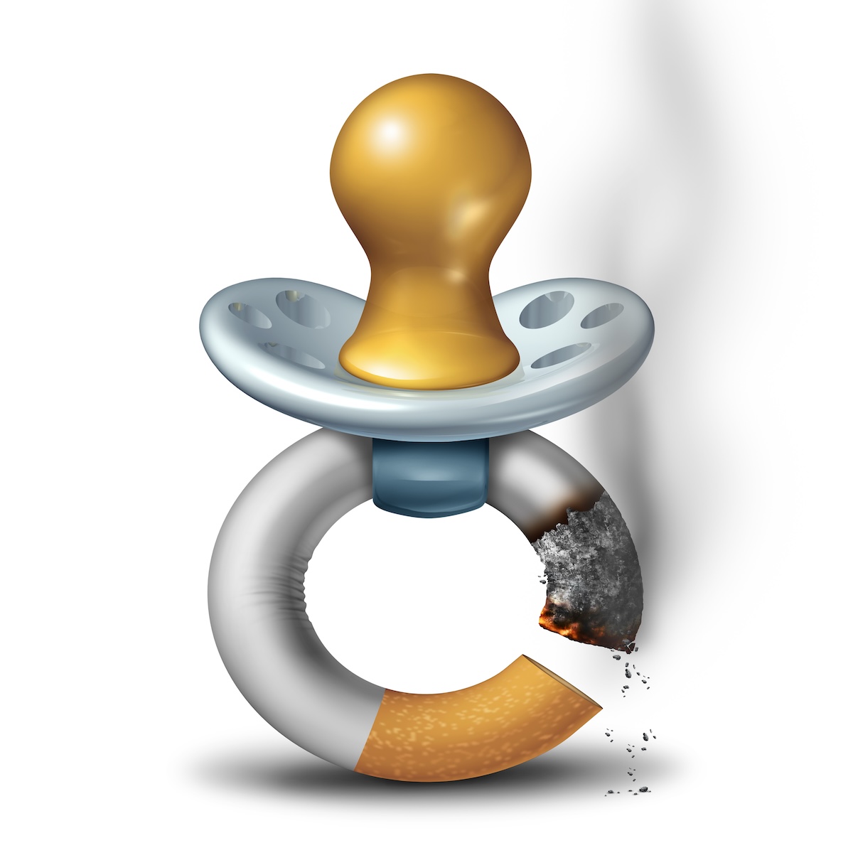Parenting,And,Smoking,Concept,As,A,Baby,Pacifier,Shaped,As